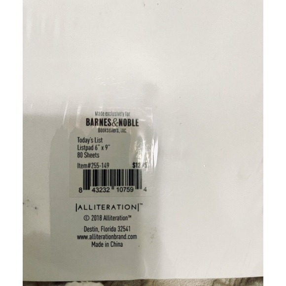 Barnes and Noble Notepad: “Today's List” Listpad 6" x 9", 80 Sheets - Picture 5 of 5